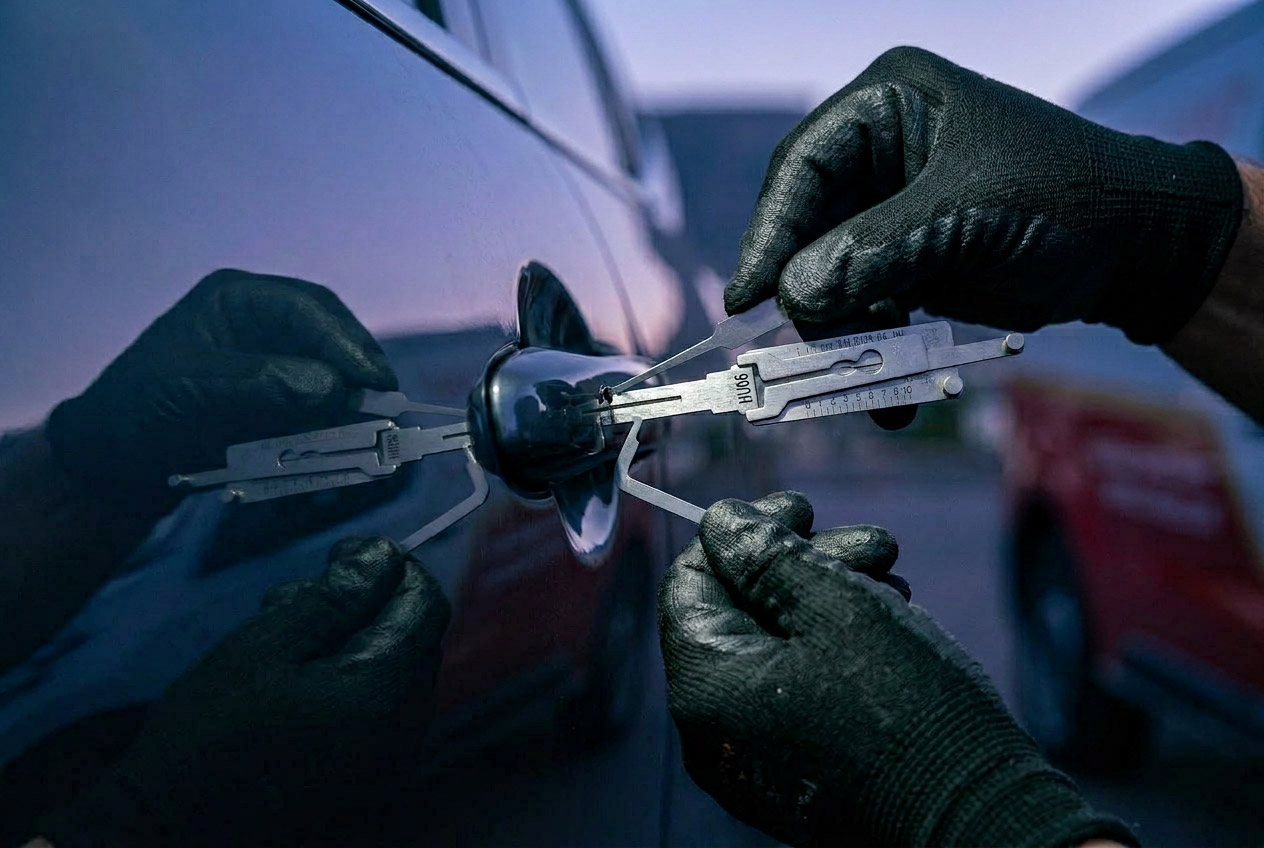 Cosmo Locksmith automotive technician programming a transponder car key